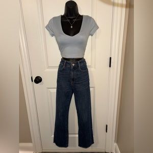 ZARA Size 2 “High Rise Strait Jean”.